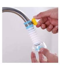 SMEF Flexible Kitchen Tap Head Movable Sink Faucet 360 Rotatable ABS Sprayer Removable AntiSplash Adjustable Filter Nozzle Swivel Water Saving Aerator Standard 2 Mode Kitchen Tap pack of 1 - Image 3