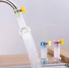 SMEF Flexible Kitchen Tap Head Movable Sink Faucet 360 Rotatable ABS Sprayer Removable AntiSplash Adjustable Filter Nozzle Swivel Water Saving Aerator Standard 2 Mode Kitchen Tap pack of 1 - Image 4