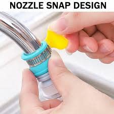 SMEF Flexible Kitchen Tap Head Movable Sink Faucet 360 Rotatable ABS Sprayer Removable AntiSplash Adjustable Filter Nozzle Swivel Water Saving Aerator Standard 2 Mode Kitchen Tap pack of 1 - Image 2