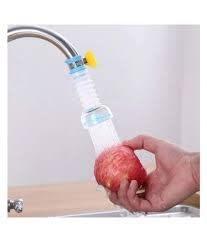 SMEF Flexible Kitchen Tap Head Movable Sink Faucet 360 Rotatable ABS Sprayer Removable AntiSplash Adjustable Filter Nozzle Swivel Water Saving Aerator Standard 2 Mode Kitchen Tap pack of 1 - Image 5