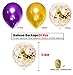 LUDEOU Purple and Gold Confetti Balloons 51pcs Premium 12 Inch Balloons for Baby Bridal Shower Birthday Party Decorations - Image 2