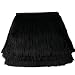 HEARTWISH Fringe Trim Lace Polyerter Fibre Tassel 6inch Wide 10 Yards Long for Clothes Accessories and Latin Wedding Dress and DIY Lamp Shade Decoration Black White Red Black - Image 2
