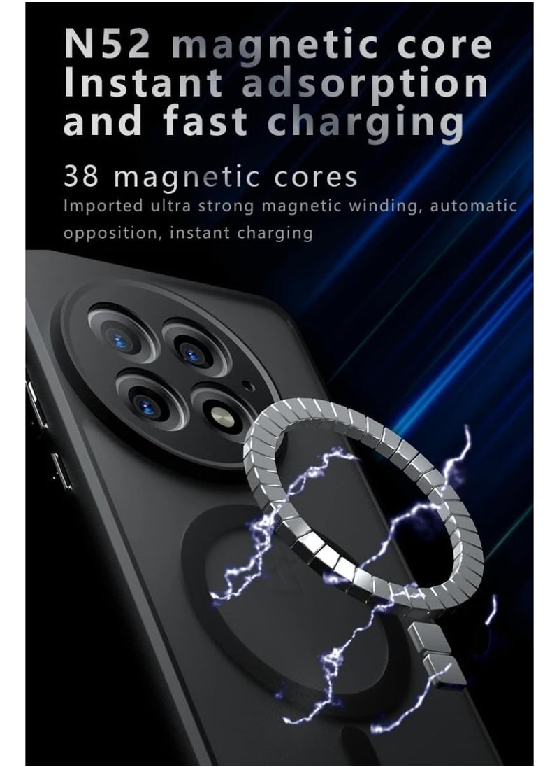 VKL - Magnetic Case Compatible with OnePlus 13 Case, Frosted Matte Translucent Back Cover Airbag Shockproof PC+TPU Protective Cover Support Wireless Charging - Image 1