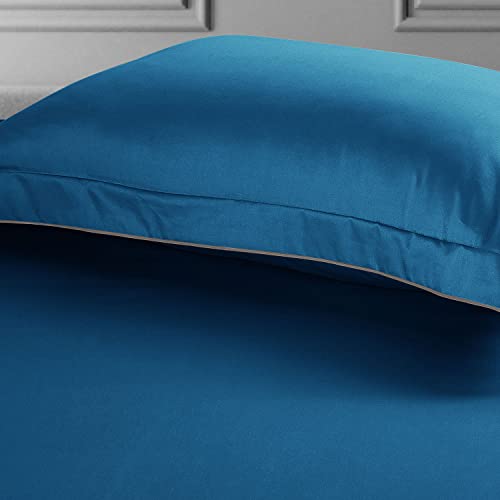 Spread Spain® Italian 100% Cotton 500 Thread Count, King Size Pillowcases, Super Soft and Breathable Envelope Closure Pillow Cases, 22" x 34" Inches, Bottle Green - Image 1