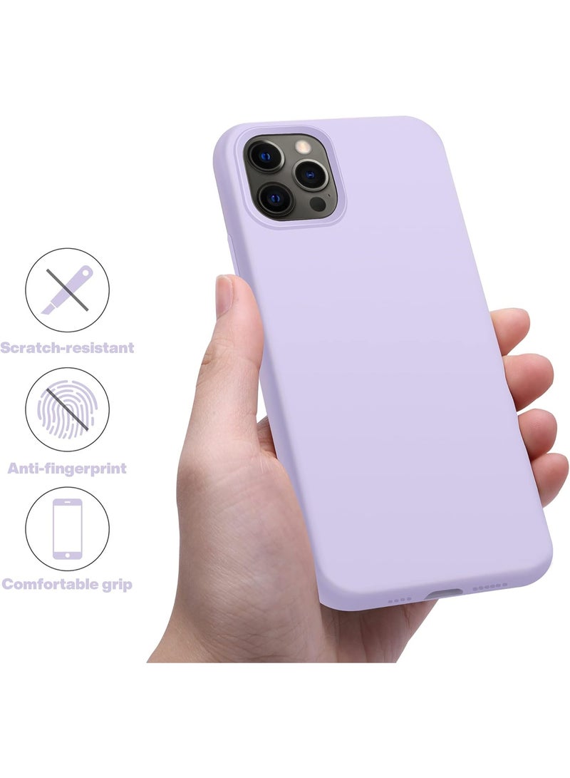 جراب متوافق مع iPhone 12/12 Pro مقاس 6.1 بوصة، جراب هاتف نحيف من السيليكون السائل مكون من 4 طبقات من المطاط الهلامي الناعم المقاوم للصدمات مع بطانة من الألياف الدقيقة المضادة للخدش (Moov) - Image 4