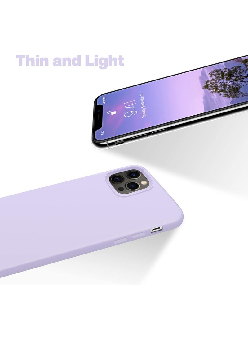 جراب متوافق مع iPhone 12/12 Pro مقاس 6.1 بوصة، جراب هاتف نحيف من السيليكون السائل مكون من 4 طبقات من المطاط الهلامي الناعم المقاوم للصدمات مع بطانة من الألياف الدقيقة المضادة للخدش (Moov) - Image 3