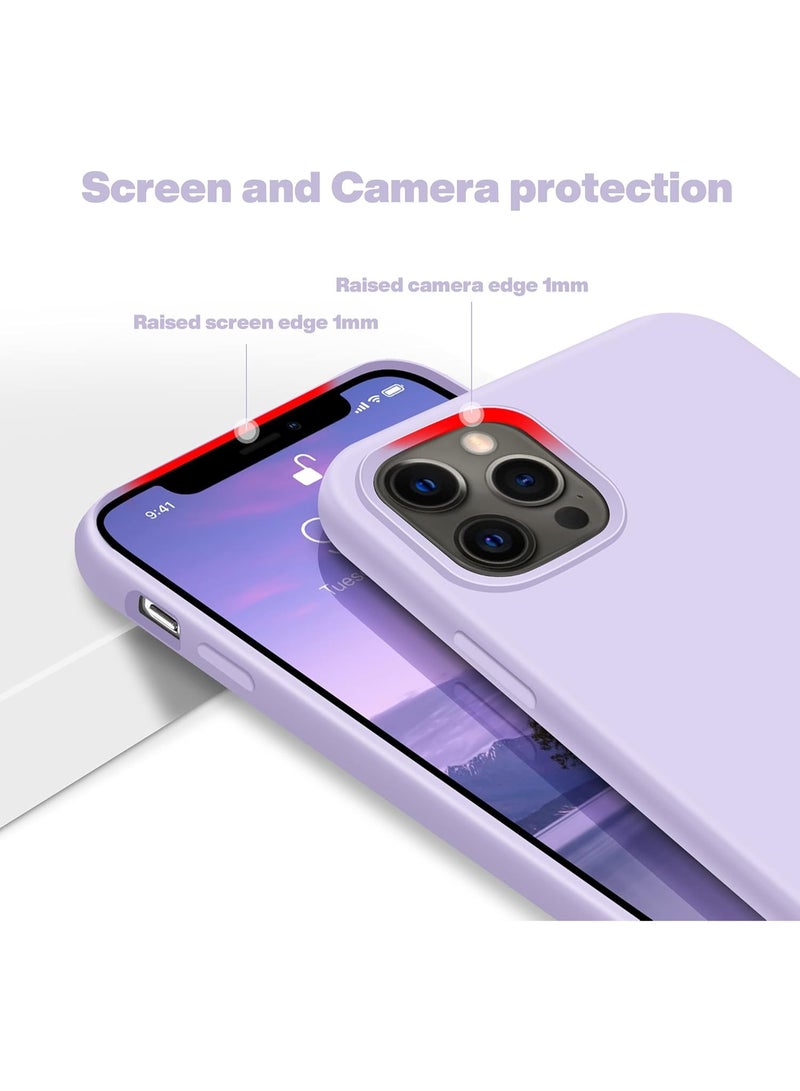 جراب متوافق مع iPhone 12/12 Pro مقاس 6.1 بوصة، جراب هاتف نحيف من السيليكون السائل مكون من 4 طبقات من المطاط الهلامي الناعم المقاوم للصدمات مع بطانة من الألياف الدقيقة المضادة للخدش (Moov) - Image 2