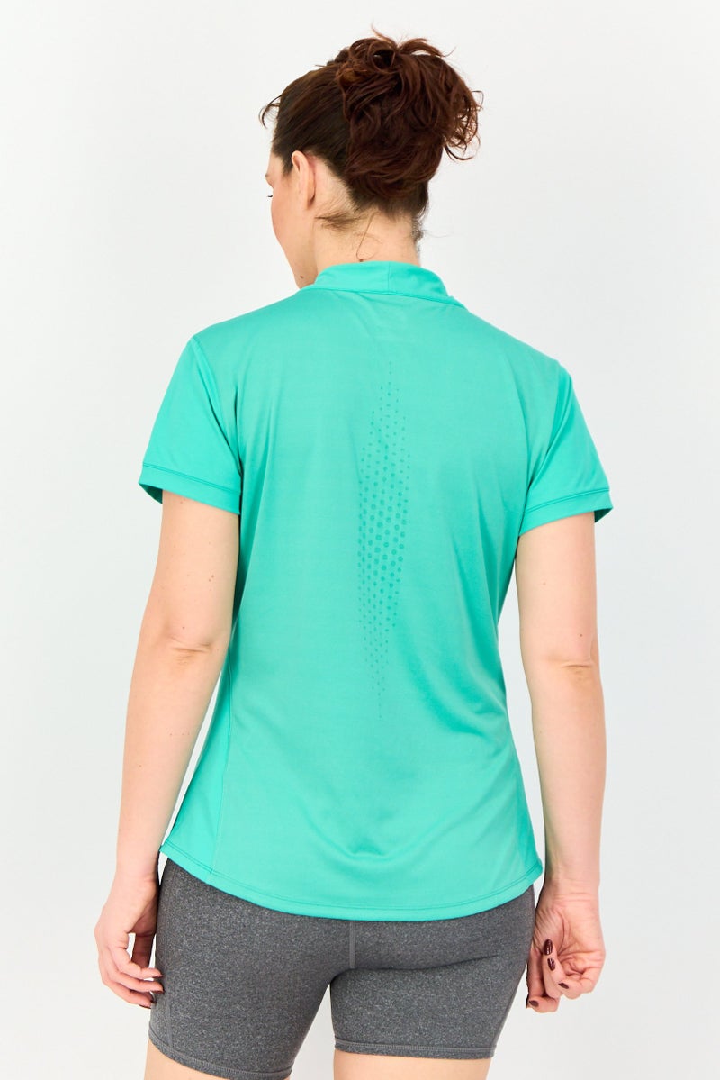 asics Women Sportswear Fit Short Sleeve Tennis T-Shirt, Mint Green - Image 4