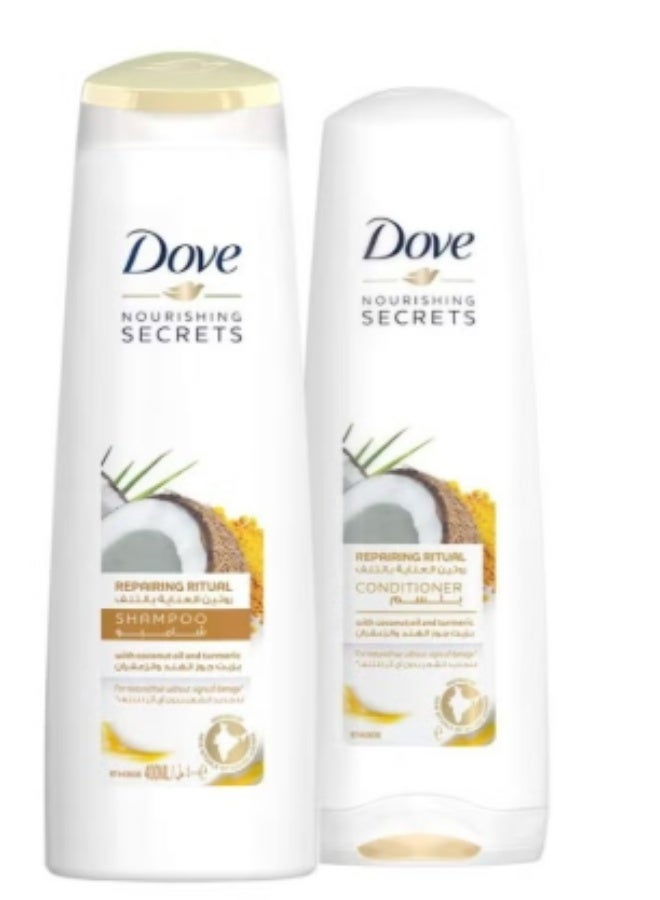 Dove Repairing Ritual Shampoo Coconut 400ml with Conditioner 320ml