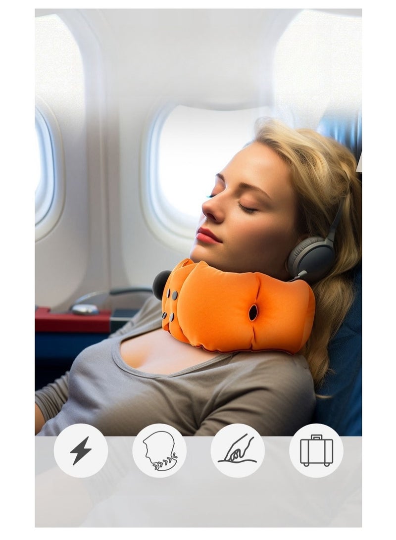 Portable U-shaped Inflatable Neck Pillow Suitable For Traveling, Car And Plane - Image 2