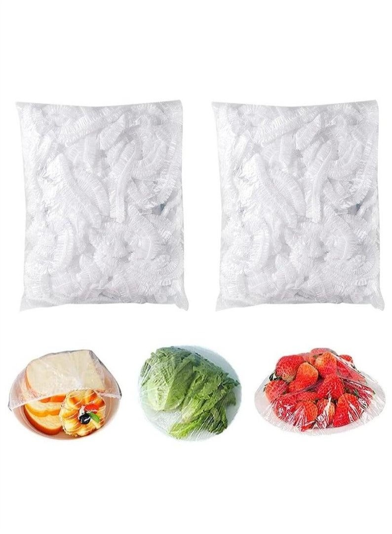 daydayup 200 Pcs Disposable Elastic Fresh-Keeping Covers, Food Preservation Bags, Can Be Used For Shower Caps, Dust And Insect Proof, Universal Kitchen Plastic Packaging - Image 1