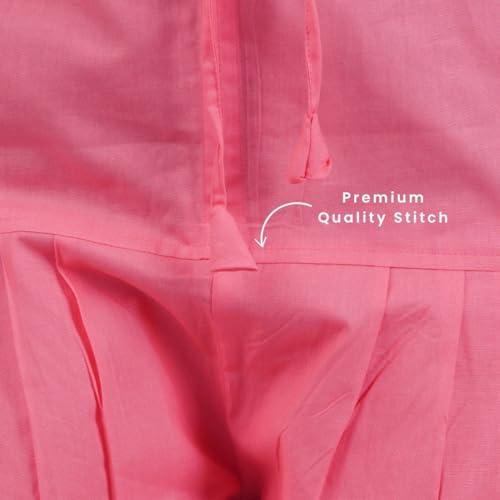 Happy Bunny Cotton Salwar Pant for Women, Modern Semi Patiala Ethnic Trousers with Drawstring, Comfortable Office Home Wear Ladies Pants (LG, Shell Pink) - Image 5
