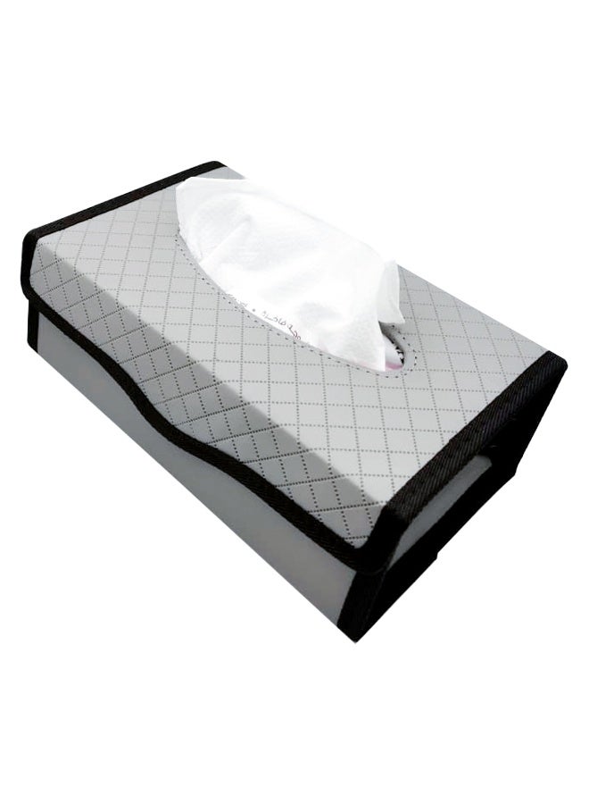 Car Tissue Holder PU Leather Foldable Tissue Box Organizer Napkin Holder for Car Seat Sun Visor Dashboard Home Office Use - Image 4