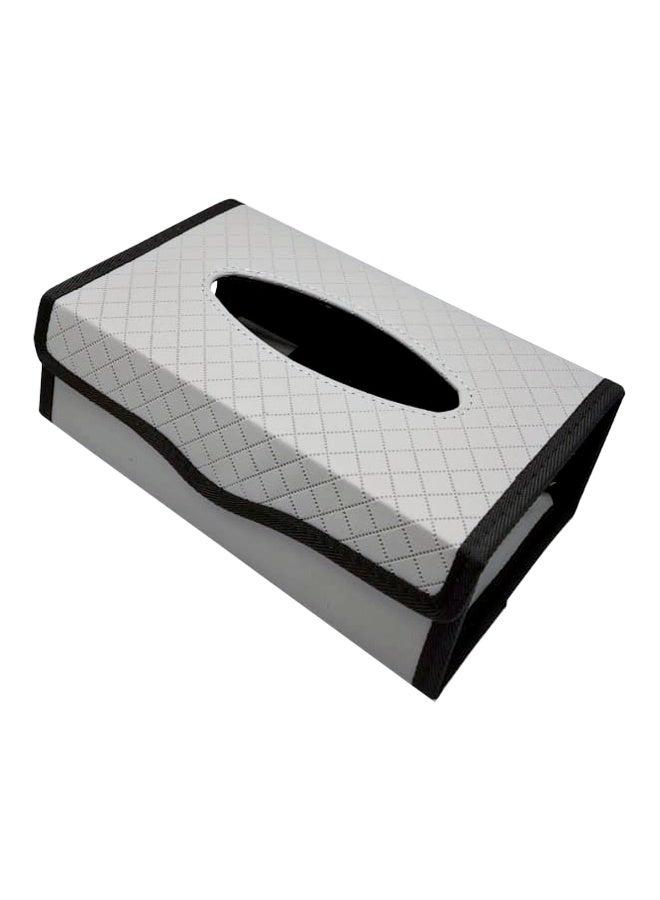 Car Tissue Holder PU Leather Foldable Tissue Box Organizer Napkin Holder for Car Seat Sun Visor Dashboard Home Office Use - Image 1