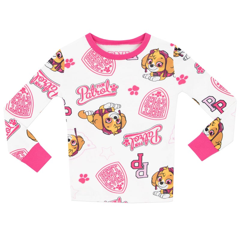 Paw Patrol Girls Pajamas 5 White - Image 2