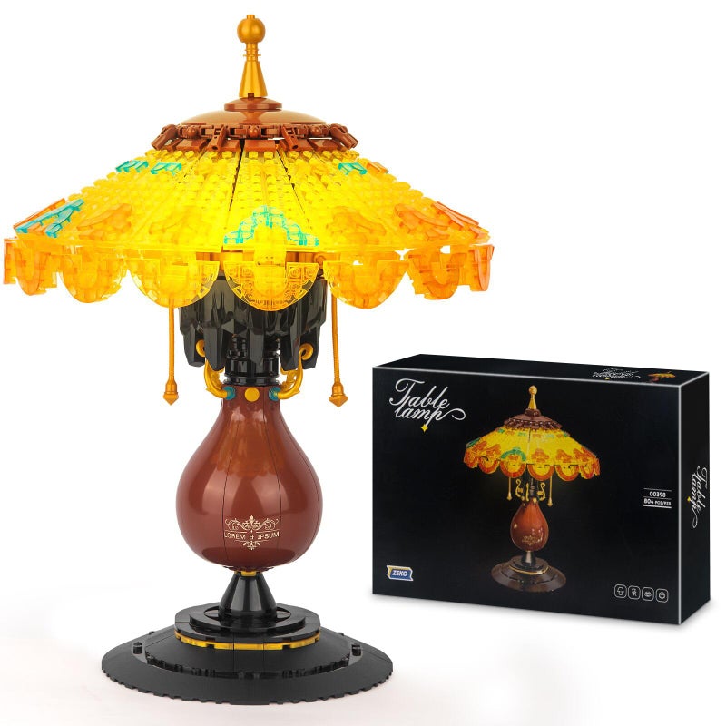 Vziimo Ideas Table Lamp Mini Building Block Set Creative RetroStyle Table Lamp Model Collection Home Dcor Birthday for Adults Teens 14 804 Pieces - Image 3