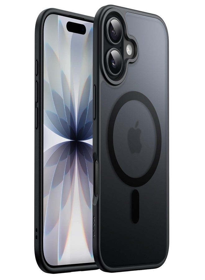 JETech Magnetic Case for iPhone 17 6.3-Inch Compatible with MagSafe, Translucent Matte Back Slim Minimalist Shockproof Phone Cover (Black) - Image 1