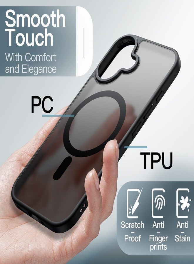 JETech Magnetic Case for iPhone 17 6.3-Inch Compatible with MagSafe, Translucent Matte Back Slim Minimalist Shockproof Phone Cover (Black) - Image 5