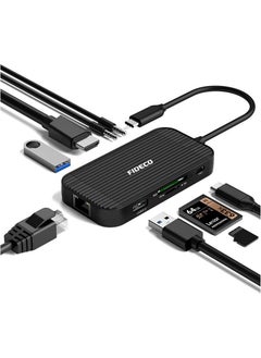 FIDECO USB Type C To 4K HDMI USB 3.0 Hub Multiplexer Headphone Microphone Card Reader Gigabit Ethernet  - Image 2