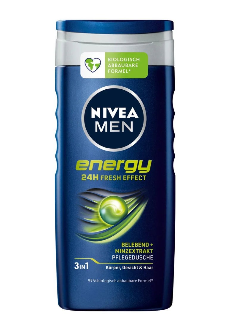 Nivea جل استحمام نيفيا للرجال إنرجي 24 ساعة تأثير منعش 250 مل