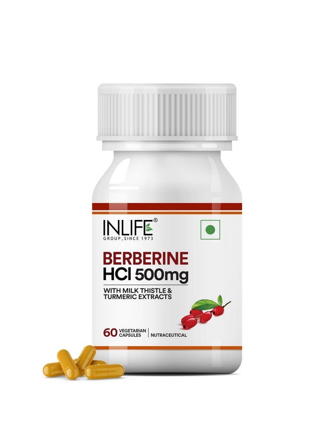 Inlife مكملات إنلايف بيربرين HCL 500 ملغ مع مستخلص الشوك المقدس والكركم دعم للرجال والنساء - 60 كبسولة نباتية (عبوة من 1، 60) - Image 1