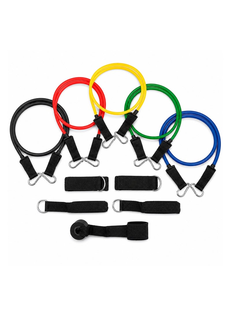 H PRO HM Sports 11 PCS Resistance Bands Set with Handles, Door Anchor and Ankle Straps | Multi Level Exercise Tubes for Home Gym, Strength Training, Yoga and Full Body Workouts - Image 1