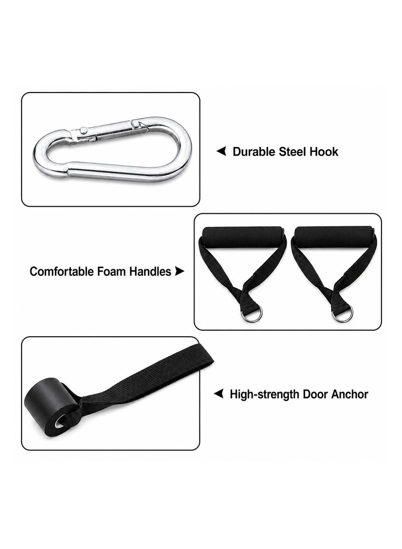 H PRO HM Sports 11 PCS Resistance Bands Set with Handles, Door Anchor and Ankle Straps | Multi Level Exercise Tubes for Home Gym, Strength Training, Yoga and Full Body Workouts - Image 3