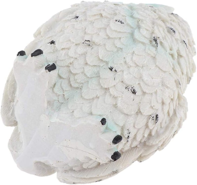 klarako Realistic Owl Figurines Statues Bird Scarer Sculptures Home Outdoor Garden Ornament DIY Crafts, Xmas Gift  White Owl 10cm - Image 1