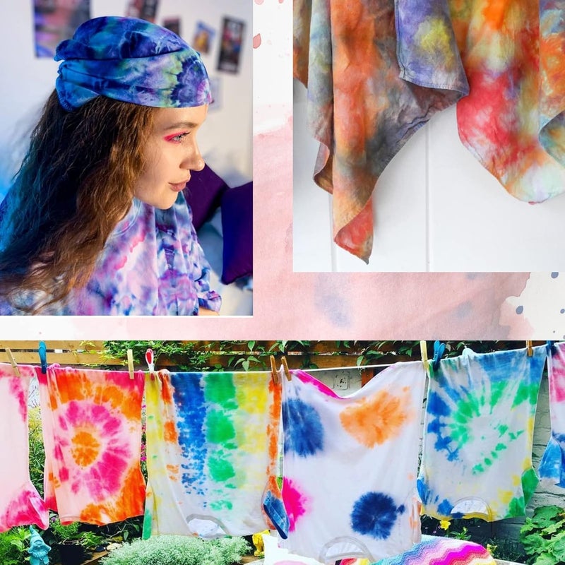 RJMBMUP White Bandana for Tie Dye Party Supplies Plain Solid Cotton Large Headband Head Wrap Handkerchiefs - Image 3