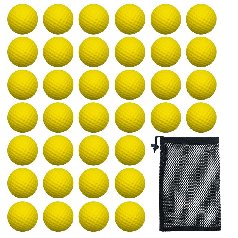 Dsmile Practice Golf Balls, Foam, 36 Count, Yellow - Image 2