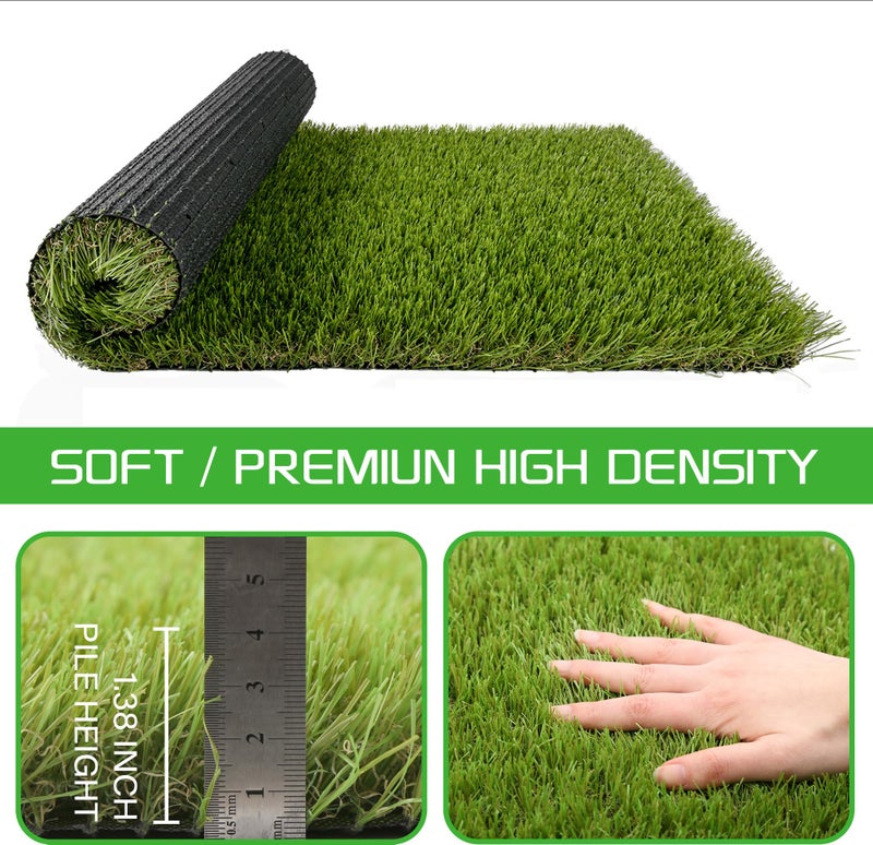 LGR SHINE Artificial Grass Turf for Dogs 4 ft x 6 ft,1.38 inch Fake Grass Pee Pad for Puppy Potty Trainingï¼ŒFaux pet Grass Rug for Indoor/Outdoor Patio,Dogs Wee Wee Pad,Turf Grass Mat for Dogs Potty - Image 2