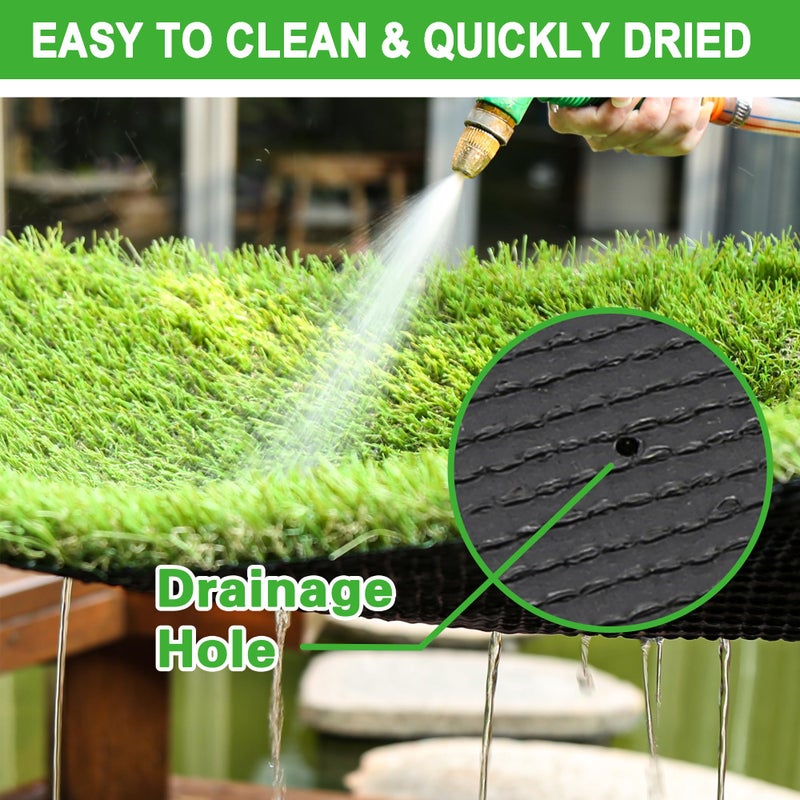 LGR SHINE Artificial Grass Turf for Dogs 4 ft x 6 ft,1.38 inch Fake Grass Pee Pad for Puppy Potty Trainingï¼ŒFaux pet Grass Rug for Indoor/Outdoor Patio,Dogs Wee Wee Pad,Turf Grass Mat for Dogs Potty - Image 5