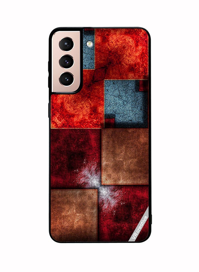 VR CREATIVE Protective Case Cover For Samsung Galaxy S21 5G Abstract Design Multicolour - Image 1