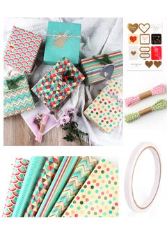 ZCM-HAPPY Premium Gift Wrapping Set with Double-Sided Tape, Decorative Ropes and Stickers - Elegant Luxury Wrapping Paper Kit for All Occasions  - Image 1