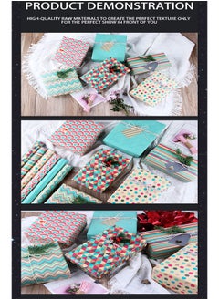 ZCM-HAPPY Premium Gift Wrapping Set with Double-Sided Tape, Decorative Ropes and Stickers - Elegant Luxury Wrapping Paper Kit for All Occasions  - Image 5