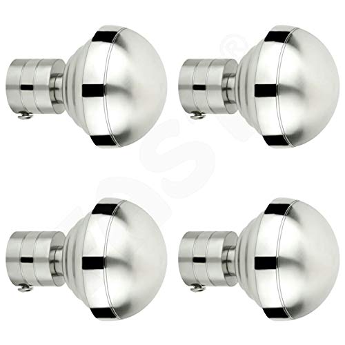 FAST CBS72S Stainless Steel Curtain Rod Bracket Finials for Home Decor Pack of 4pcs. - Image 1