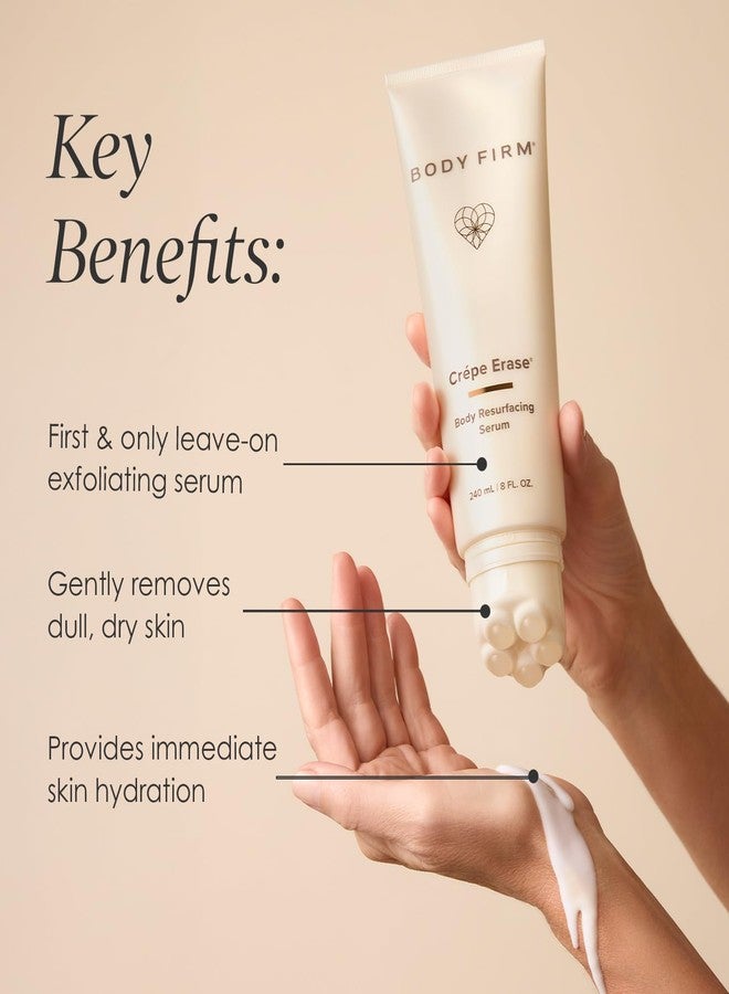 BODY FIRM Crépe Erase Body Resurfacing Serum – Leave-On AHA/BHA Body Peel with Roller Applicator for Smoother, Radiant-Looking Skin, 8 FL Oz - Image 2
