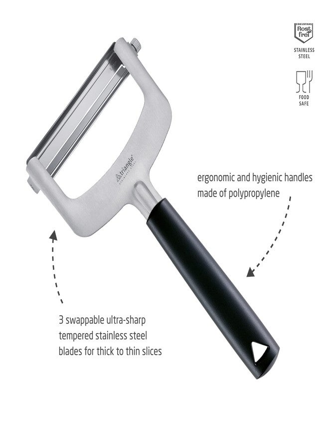 triangle 3-Piece Slicer - Includes Three Interchangeable, Ultra-Sharp Stainless Steel Blades - Creates Thin to Thick Slices - Dishwasher Safe - Image 2