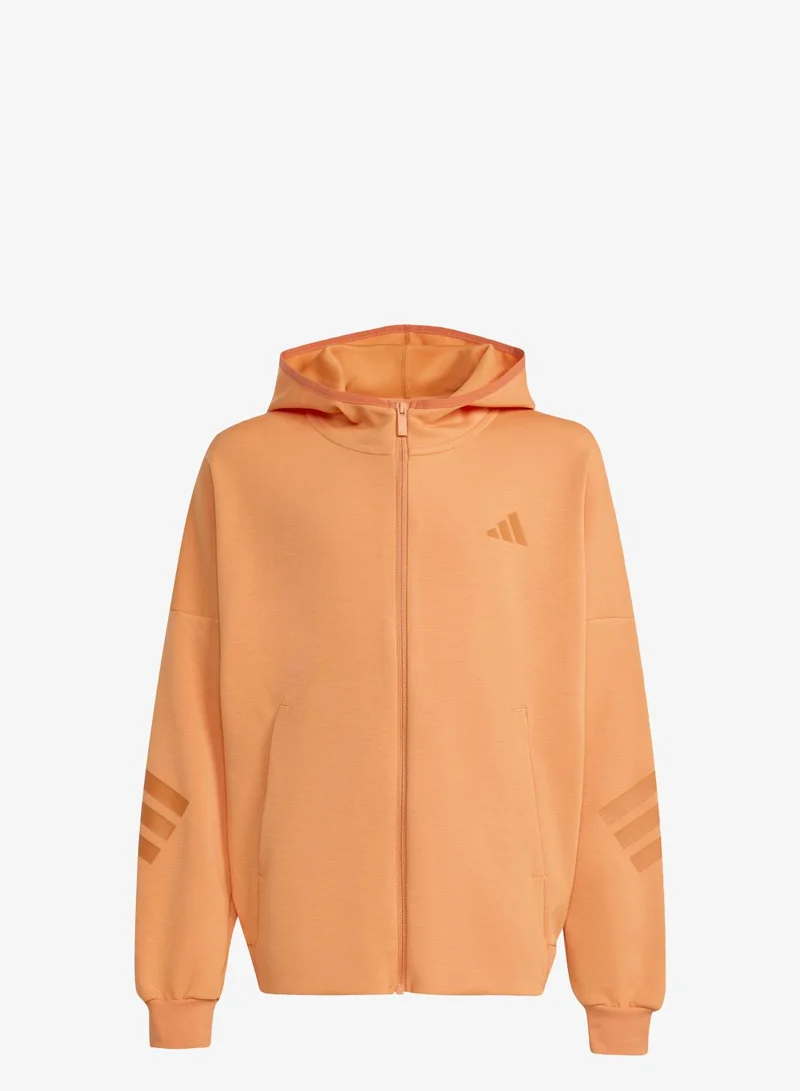 اديداس جاكيت بقبعة FUTURE ICONS 3 STRIPES FULL ZIP