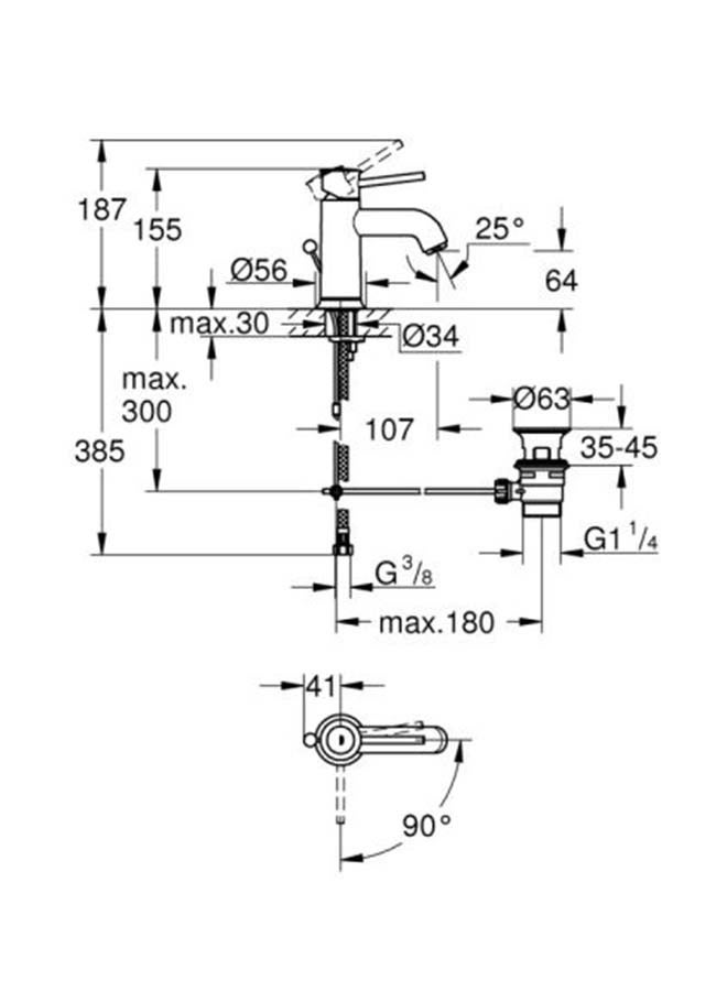 Grohe Basin Mixer Bauclassic 32862 - Image 3