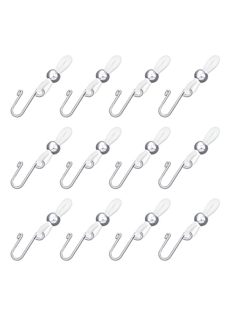 Zipper Holder Upper for Jeans, 12PCS Clasp Gadget to Keep Pants Zipper up, Stretch Removable Zipper Puller Silicone Hook for Jeans Zipper and Button, Hook for Skirt Zipper and Button