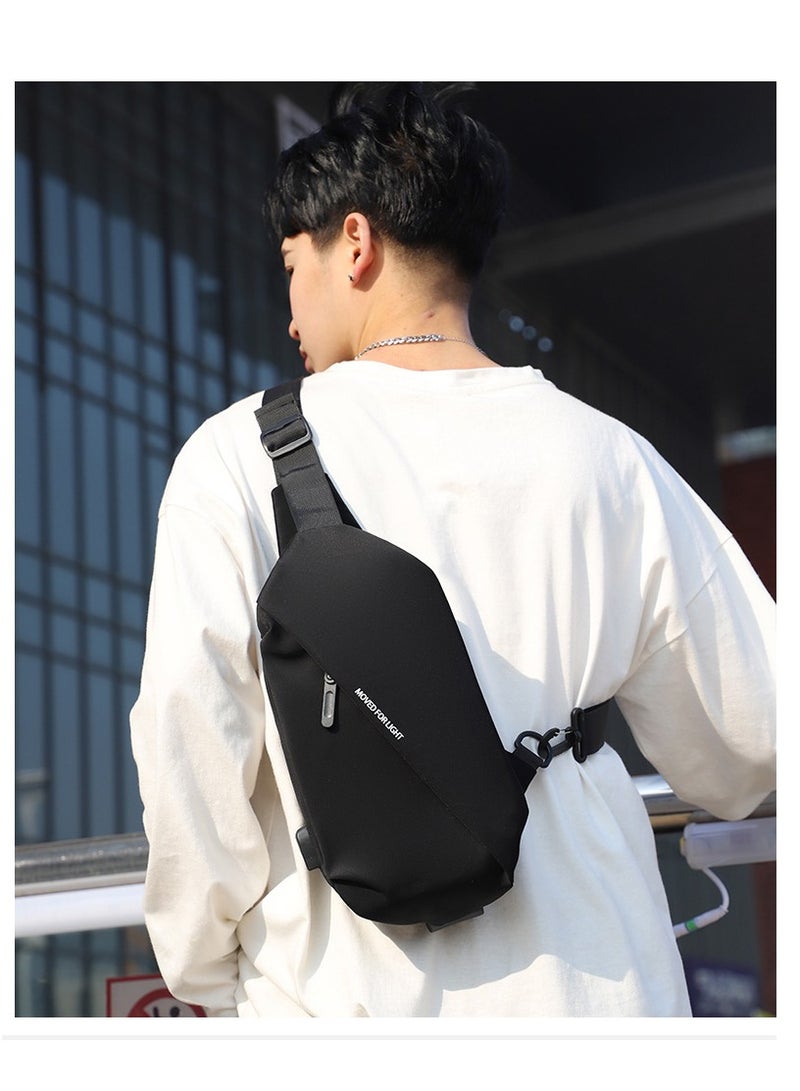 FANDARE Bag Lightweight Shoulder Crossbody Backpack with USB Charging Port Men Women Business Casual Daypacks for Outdoor Travel Work Hiking Running Indoor Activities Waterproof Polyester - Image 3