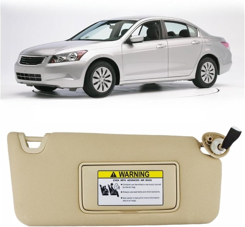 QASULER Beige Sun Visor for Honda Accord (2008-2012) - Image 2