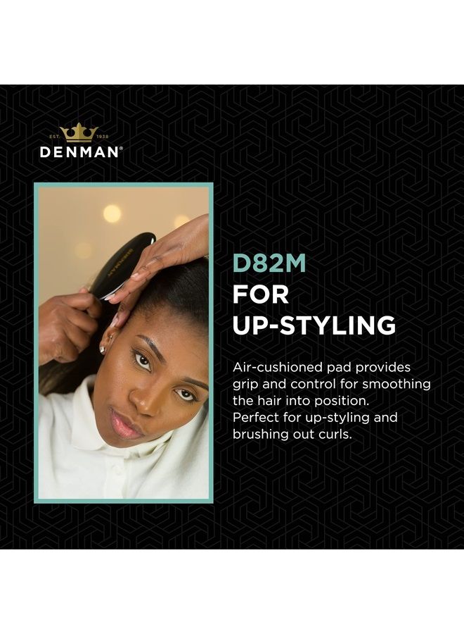 DENMAN Cushion Hair Brush (Medium) with Soft Nylon Quill Boar Bristles - Porcupine Style for Grooming, Detangling, Straightening, Blowdrying and Refreshing Hair – Black, P082M - Image 4