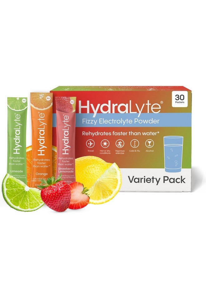 Hydralyte Low Sugar Rapid Rehydration - Lightly Sparkling Electrolyte Powder Packets, 8 oz Serve | Variety Hydration Packets | Hydration for Heat, Travel, Exercise and Bachelorette Parties (30 Count) - Image 1