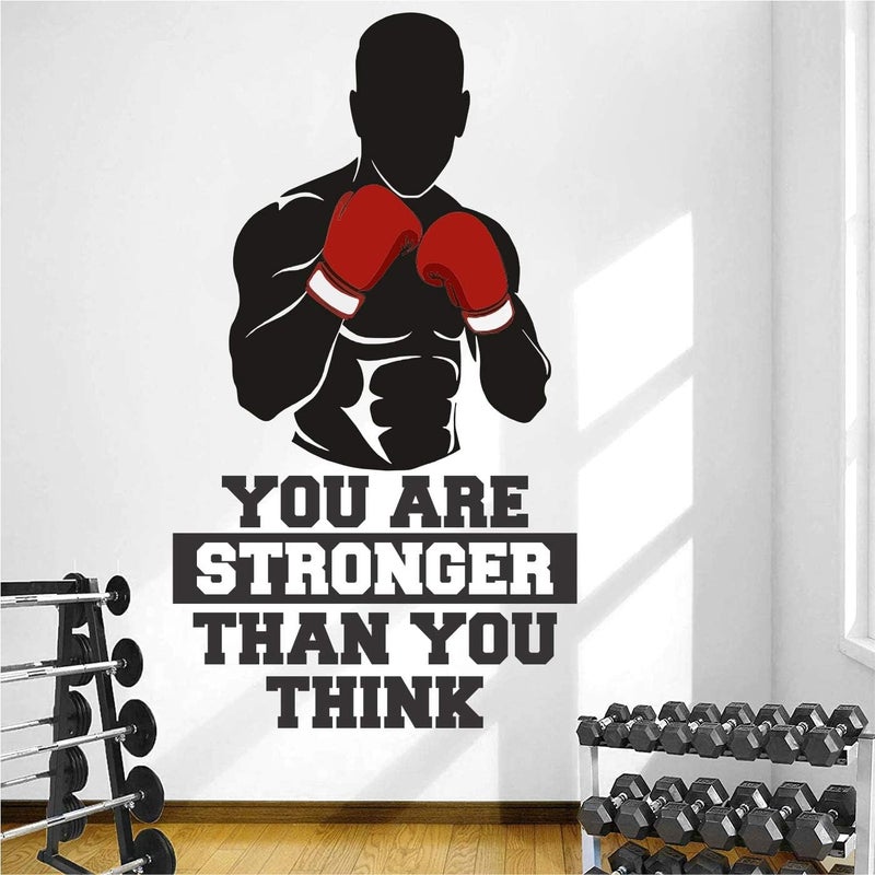 StickMe 'Gym - Fitness - Bodybuilding - Office - Sports - Workout - Boxing - Inspirational - Motivational - Quotes - Wall Sticker' -SM786 (Multi Colour, Vinyl - 80cm X 45 cm) - Image 1