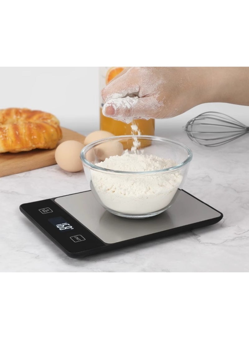 Premium 10KG Kitchen Scale Made of Stainless Steel! Water-Resistant! Accurate Measurement! 5 Measurement Units Easy Transfer!  2*AAA Batteries Included! Perfect for Kitchen! - Image 2