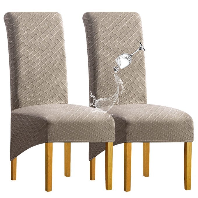 WATERPROOF XLOVERSIZED DINING CHAIR COVER PARSONS CHAIR COVERSKHAKI SET OF 2XL