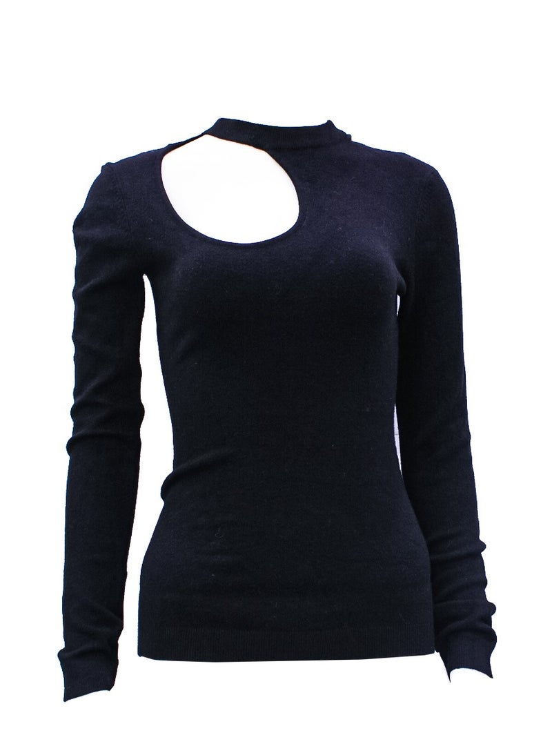 جس بلوزة جيس النسائية ذات الأكمام الطويلة باللون الأسود - Image 2