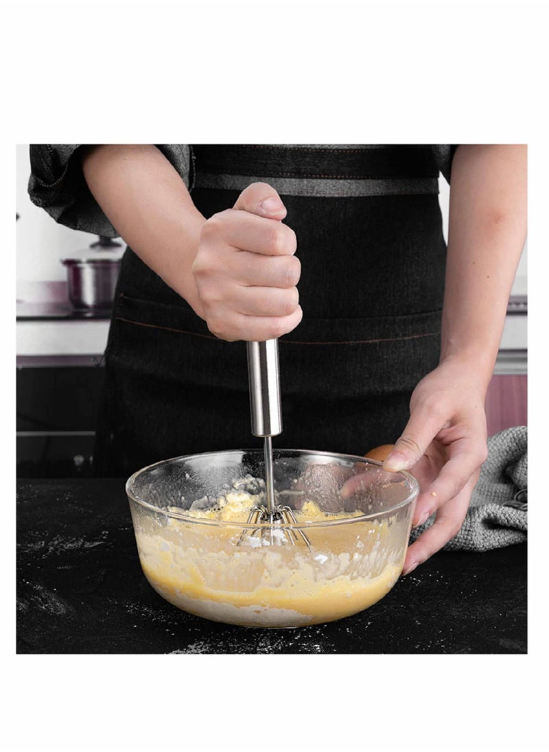 Y&D - Lakobos Stainless Whisks, Easy Whisk Hand Push Egg Beater Mixer, Use and Save Much Energy During Beating Mixing Stirring for Kitchen Blending,... - Image 1